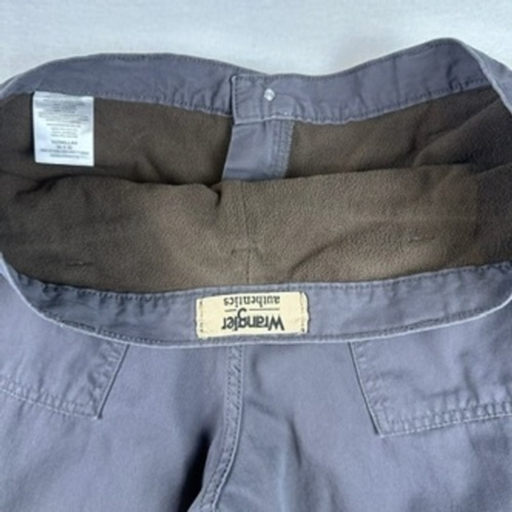 Wrangler Cargo Pants Mens 36x32 Gray Fleece Lined Outdoor Workwear Gorpcore - Picture 4 of 11